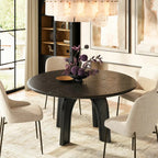 Kael Arch Solid Oak Round Dining Table 60"D
