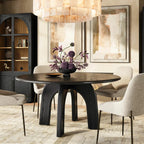 Kael Arch Solid Oak Round Dining Table 60"D