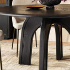 Kael Arch Solid Oak Round Dining Table 60"D