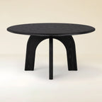 Kael Arch Solid Oak Round Dining Table 60"D