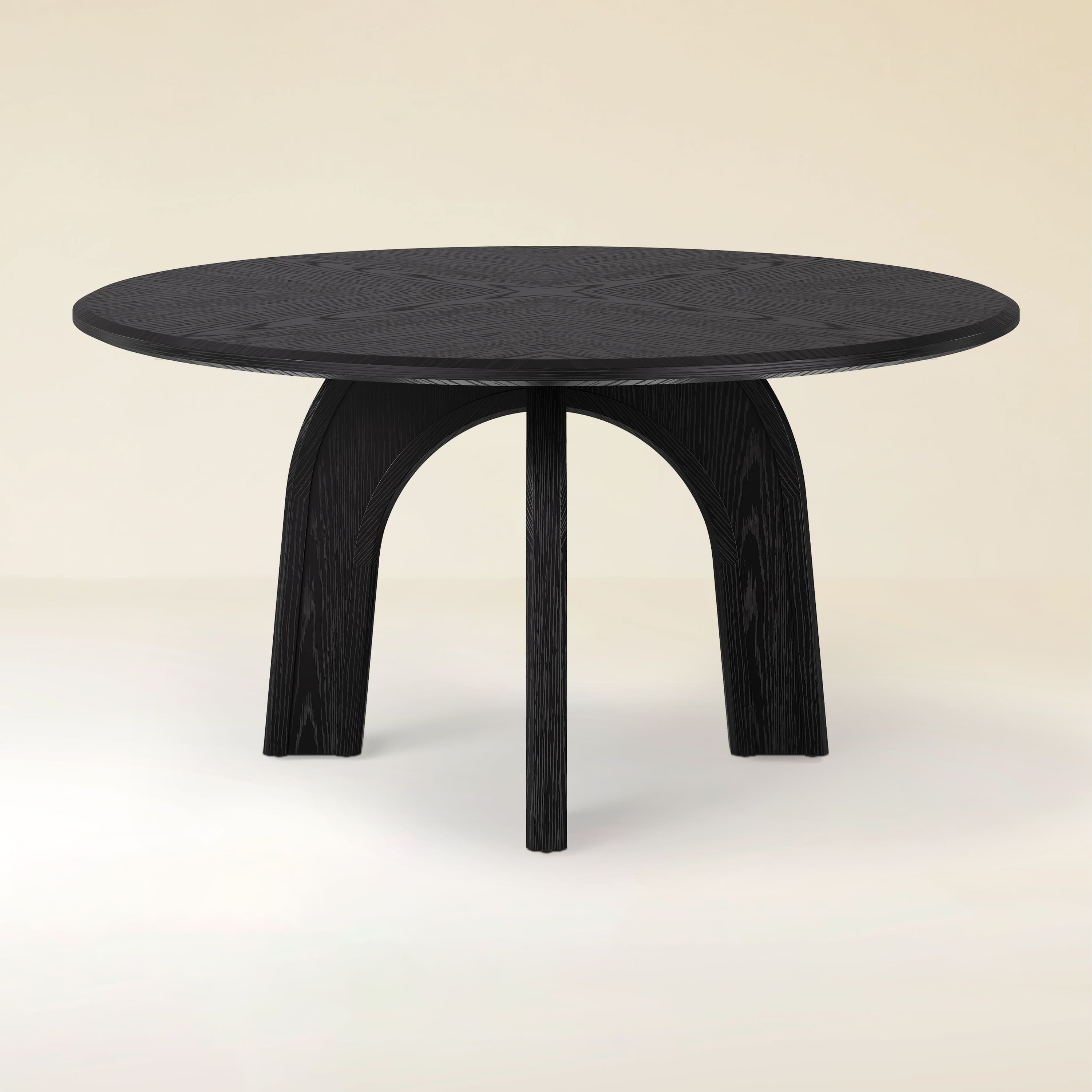 Kael Arch Solid Oak Round Dining Table 60"D