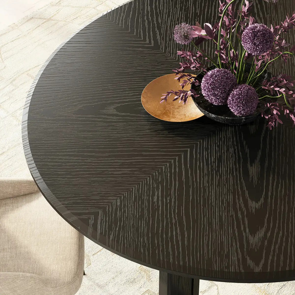 Kael Arch Solid Oak Round Dining Table 60"D