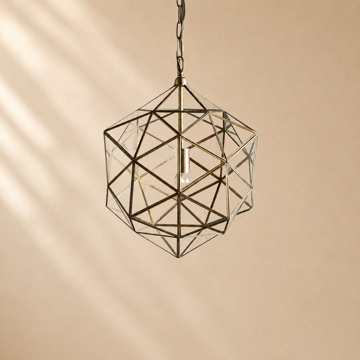 Kenn Geometric Brass Pendant