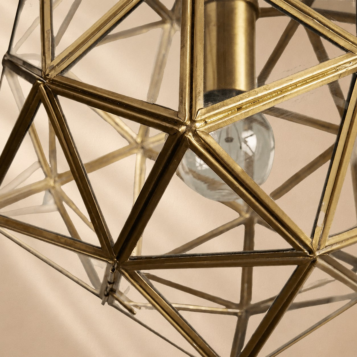 Kenn Geometric Brass Pendant
