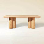 Lira Solid Oak Dining Table 86“W