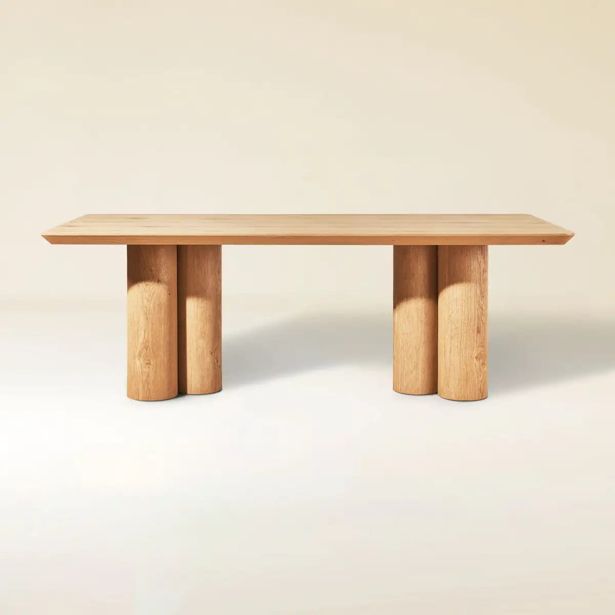 Lira Solid Oak Dining Table 86“W