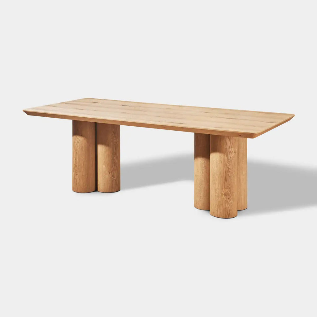 Lira Solid Oak Dining Table 86“W