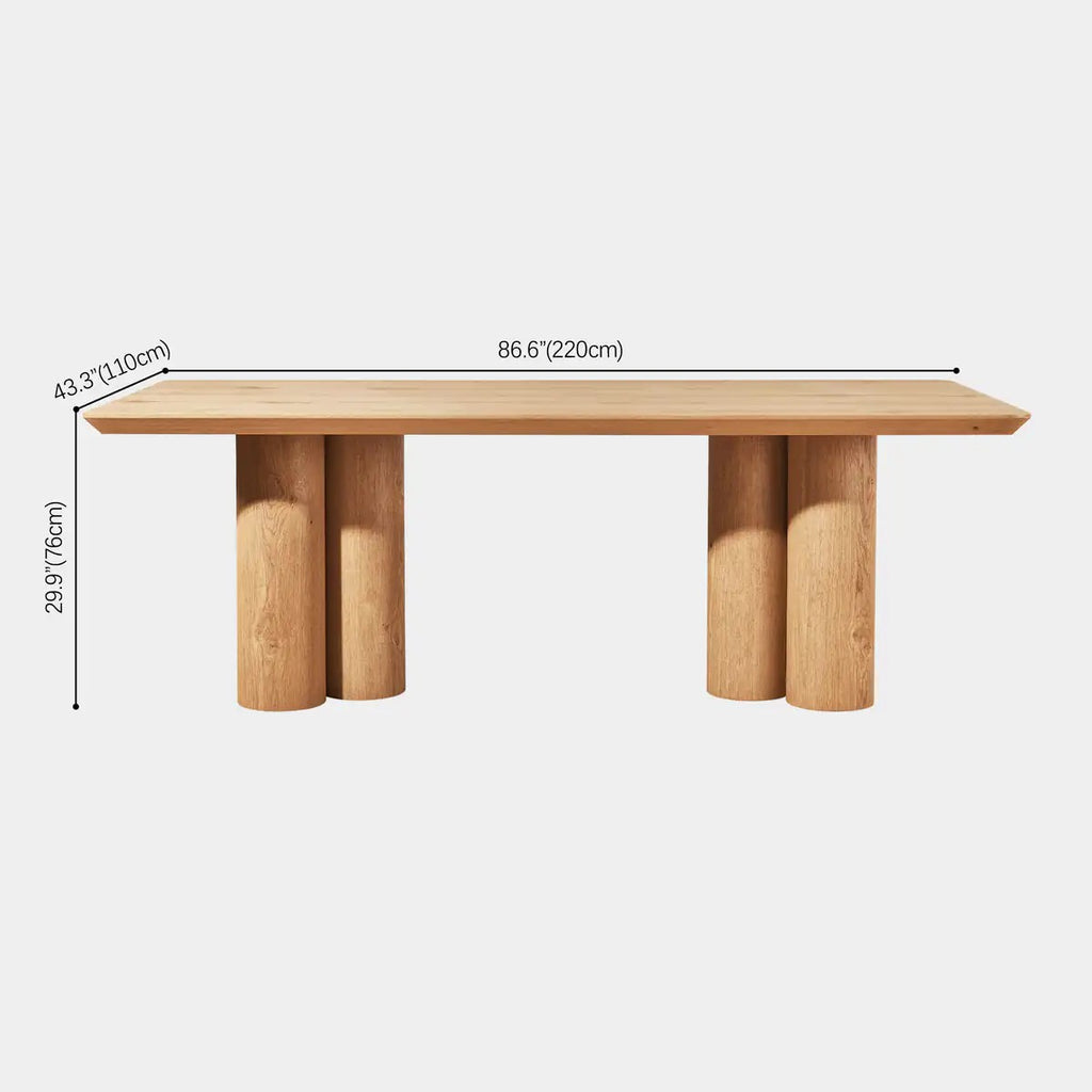 Lira Solid Oak Dining Table 86“W