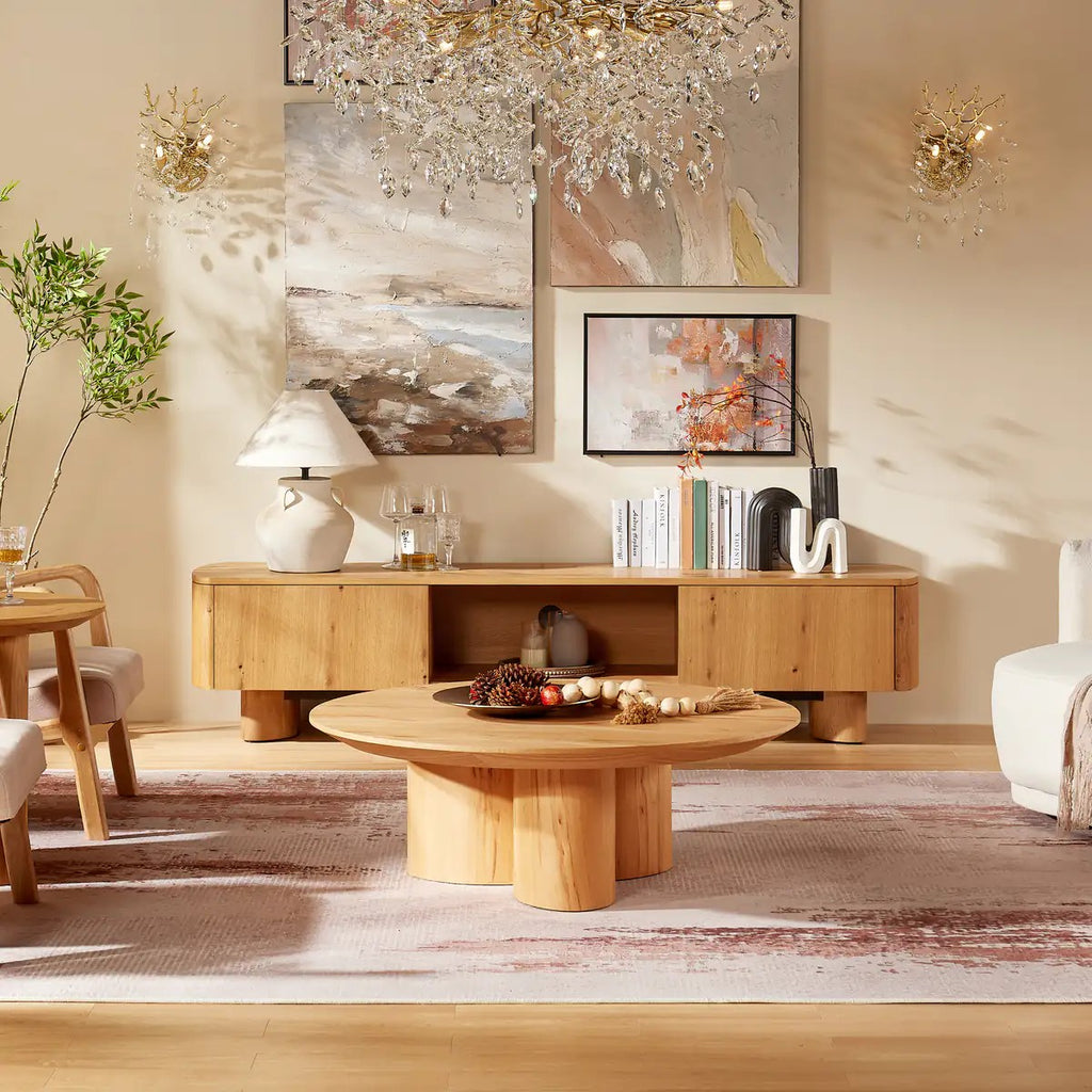 Lira Solid Oak Media Console