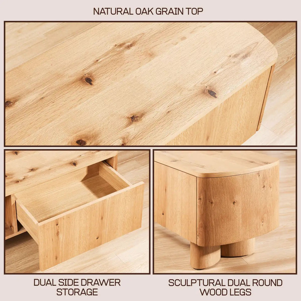 Lira Solid Oak Media Console