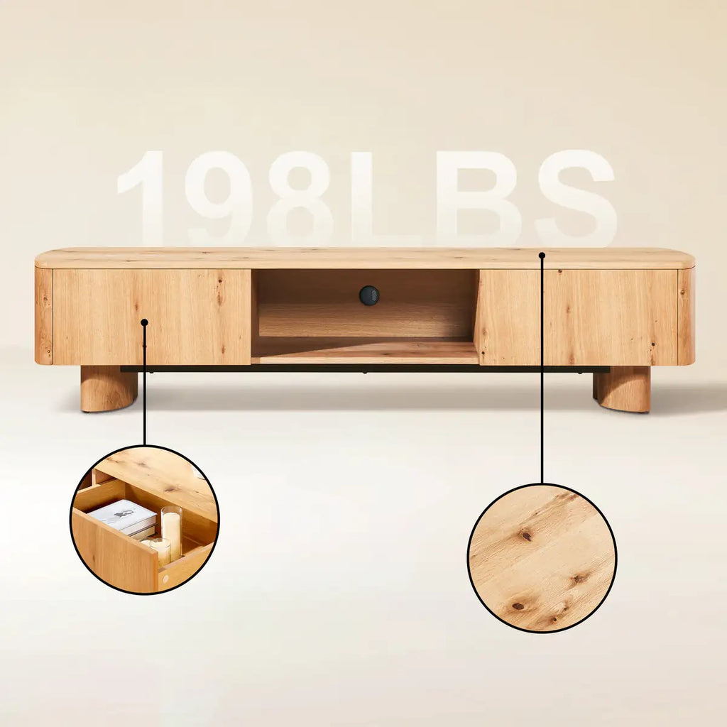 Lira Solid Oak Media Console
