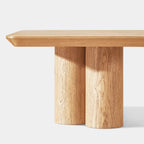 Lira Solid Oak Round Coffee Table 47"W