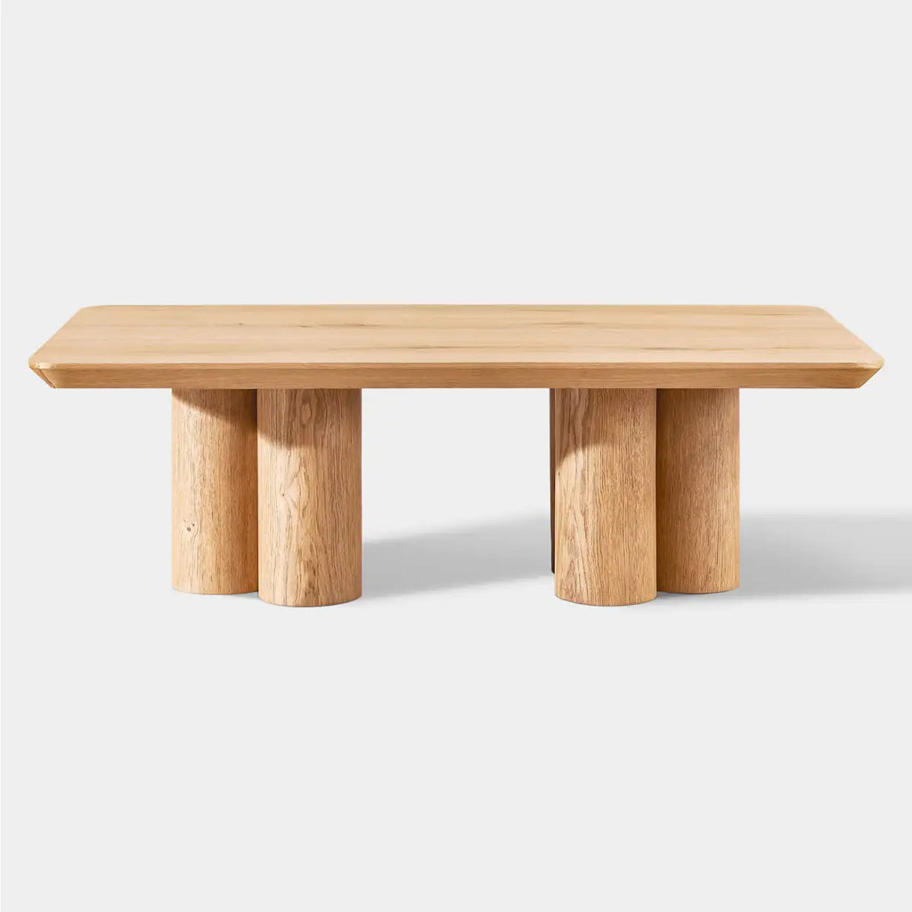 Lira Solid Oak Round Coffee Table 47"W