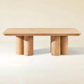 Lira Solid Oak Round Coffee Table 47"W
