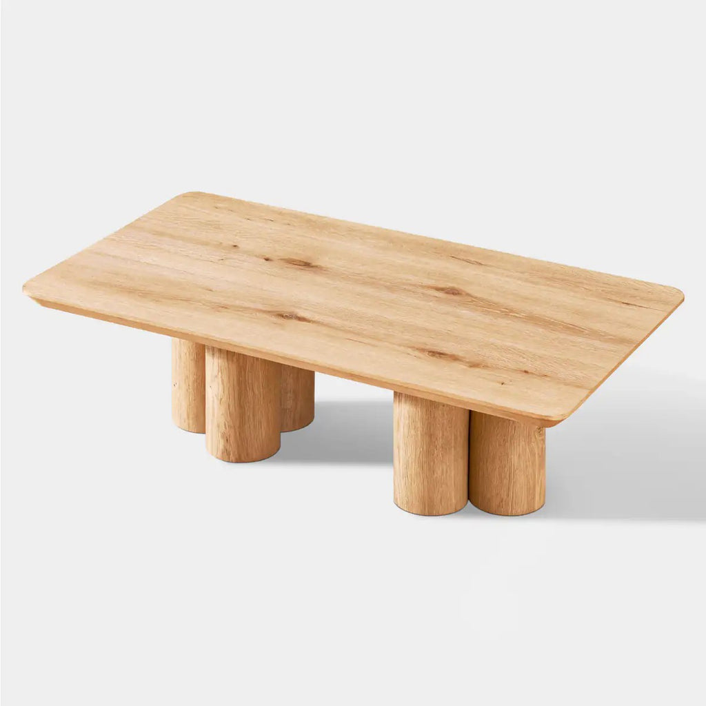 Lira Solid Oak Round Coffee Table 47"W