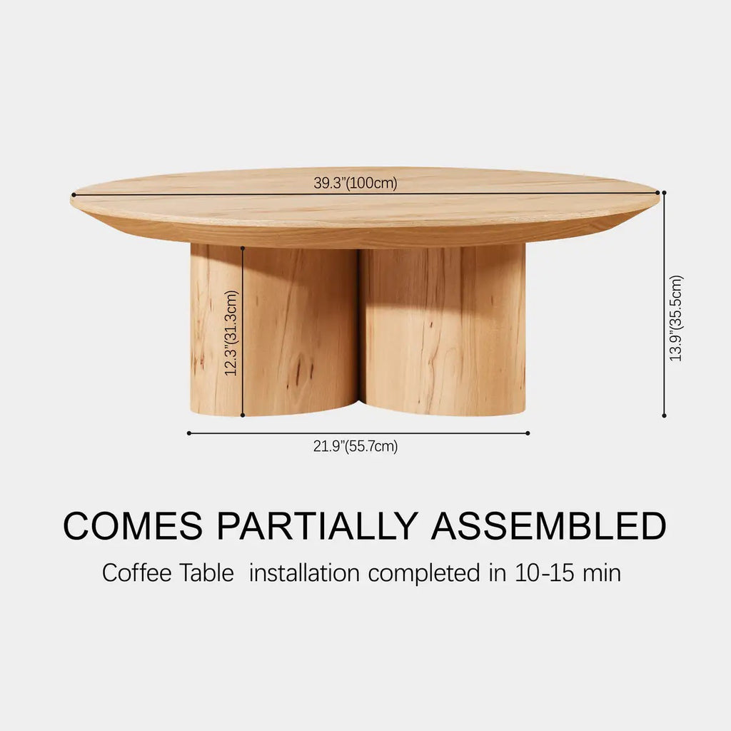 Lira Solid Oak Dining Table 39"D