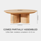 Lira Solid Oak Dining Table 39"D