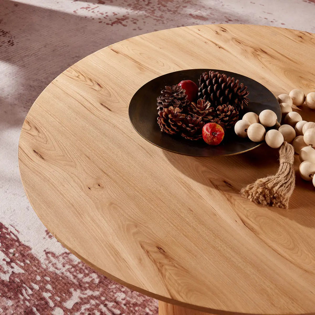 Lira Solid Oak Dining Table 39"D