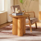 Lira Solid Oak Side Table 24"D