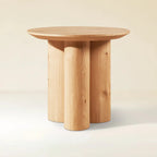 Lira Solid Oak Side Table 24"D