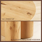 Lira Solid Oak Side Table 24"D