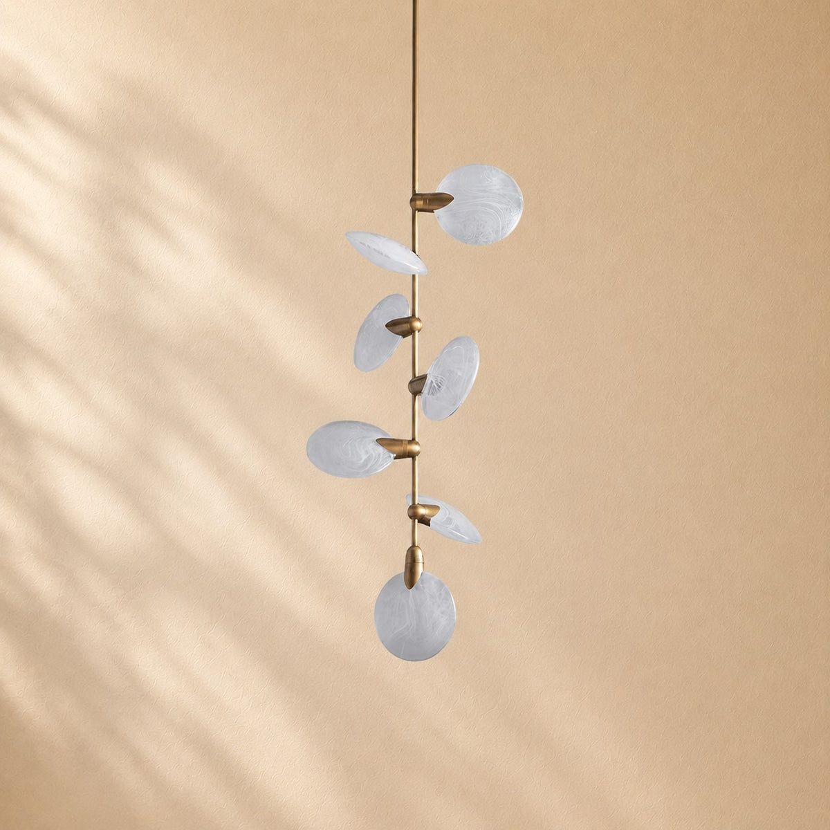 Lynn Nautilus Glass Disc Pendant