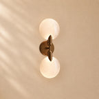Lynn Textured Glass Double Wall Sconce