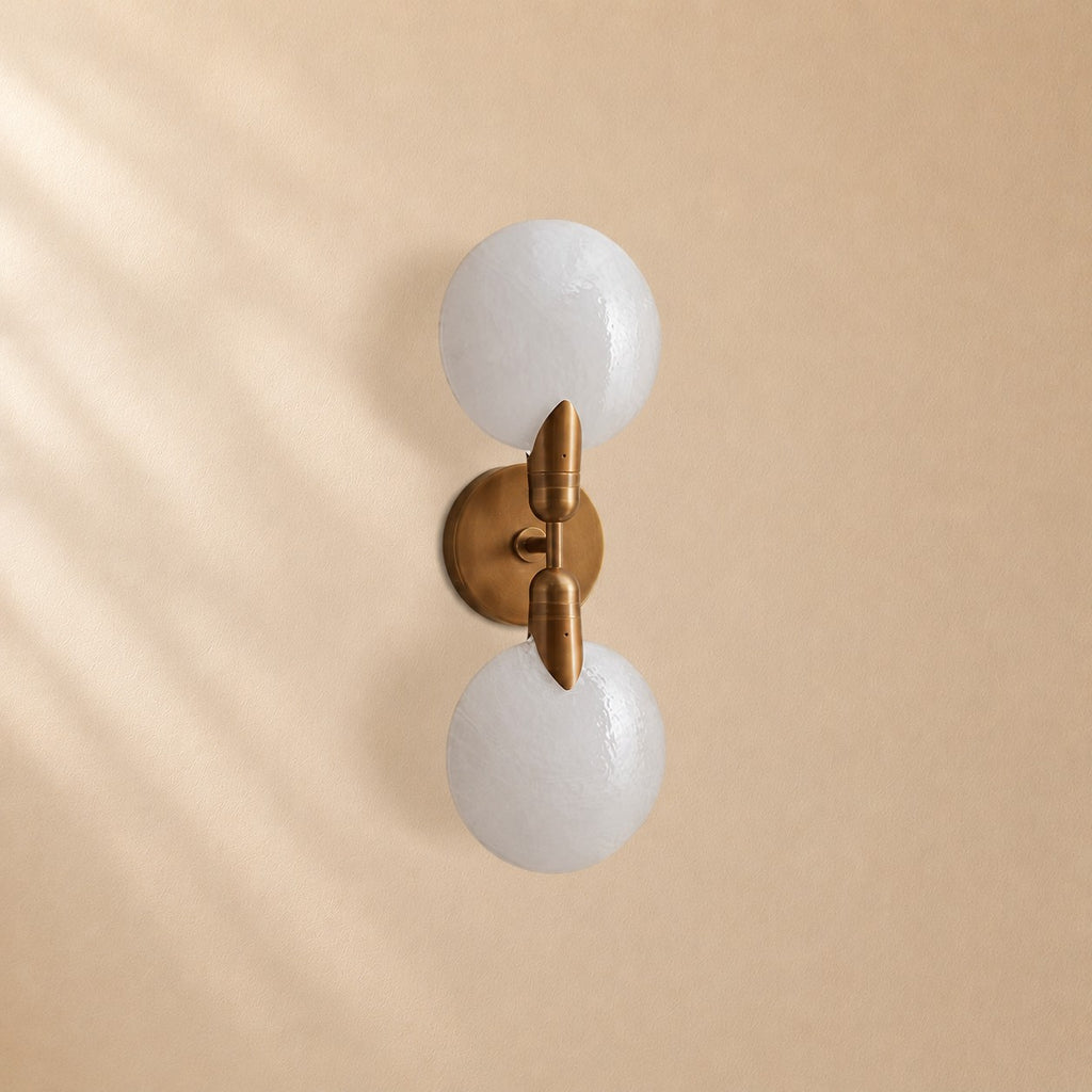 Lynn Textured Glass Double Wall Sconce