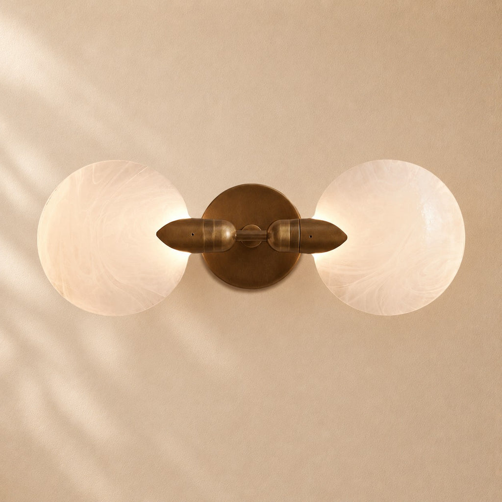 Lynn Textured Glass Double Wall Sconce