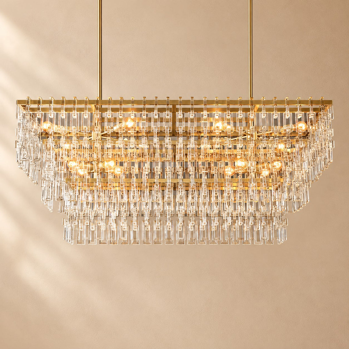Markim Tiered Rectangular Chandelier 60''