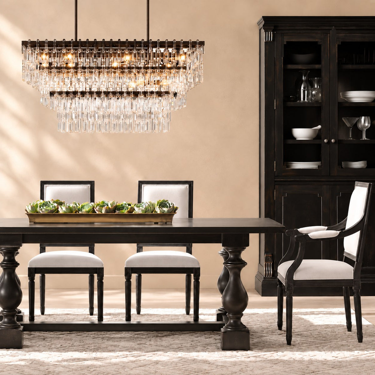 Markim Tiered Rectangular Chandelier 60''
