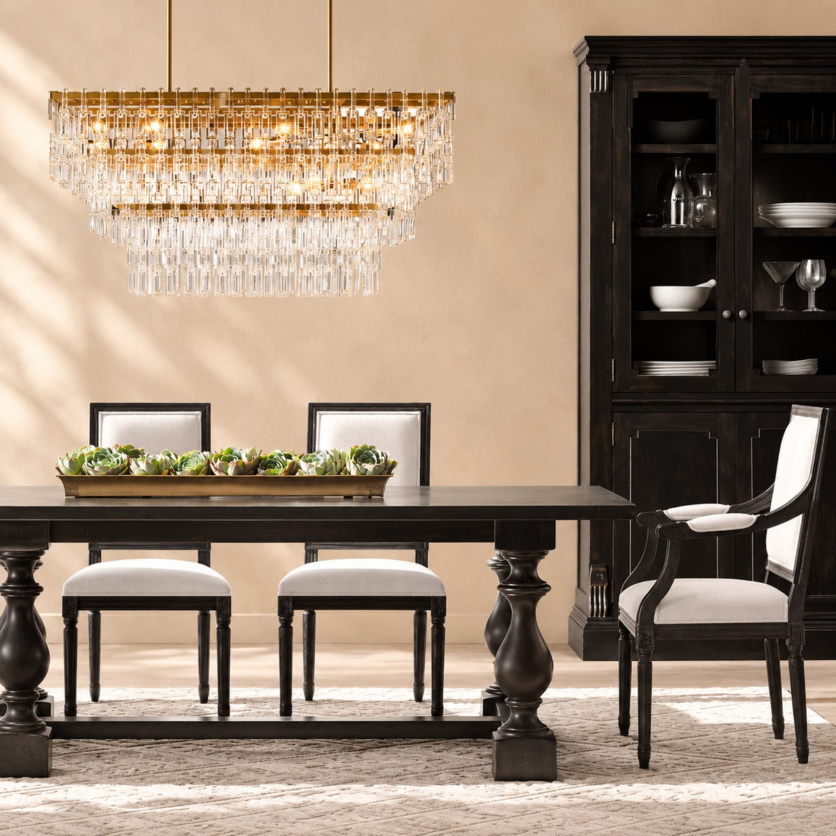 Markim Tiered Rectangular Chandelier 60''