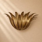 Myra Palm Leaf & Brass Sconce
