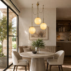 Nelly Multi-Globe Ribbed Opal Glass Chandelier