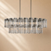 Norris Art Glass Linear Chandelier