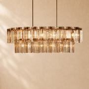 Norris Art Glass Linear Chandelier