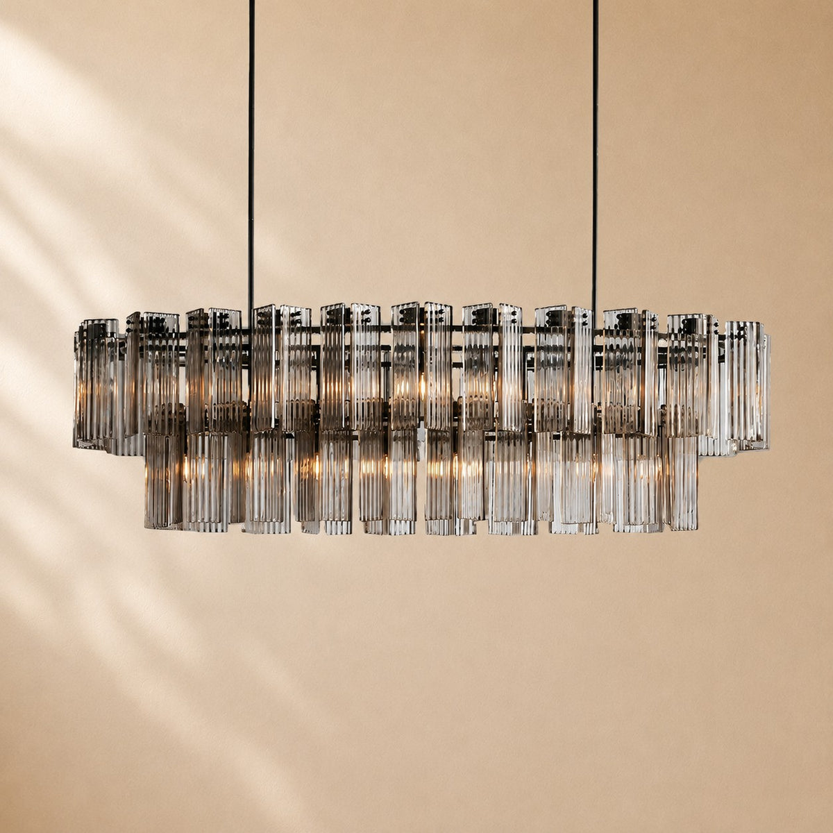 Norris Art Glass Linear Chandelier