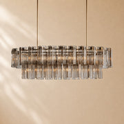 Norris Art Glass Linear Chandelier