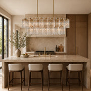 Norris Art Glass Linear Chandelier