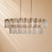 Norris Art Glass Linear Chandelier