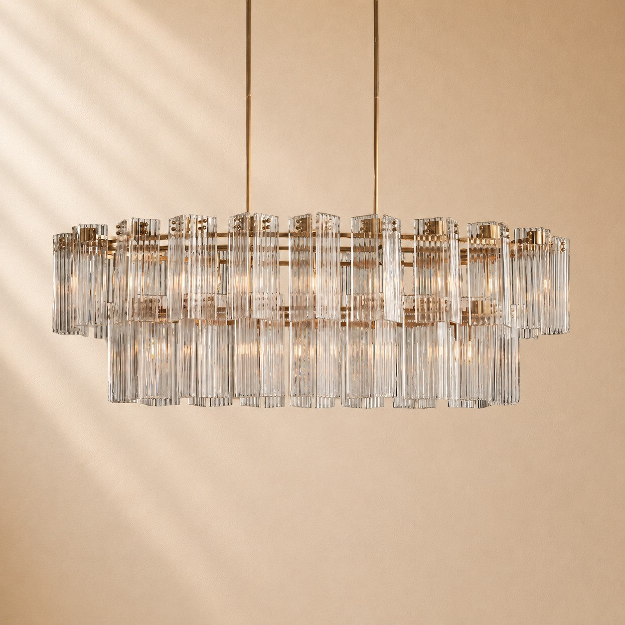 Norris Art Glass Linear Chandelier