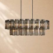 Norris Art Glass Linear Chandelier