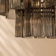 Norris Art Glass Linear Chandelier