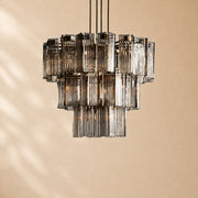 Norris Art Glass Round Chandelier 38"