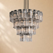 Norris Art Glass Round Chandelier 48"