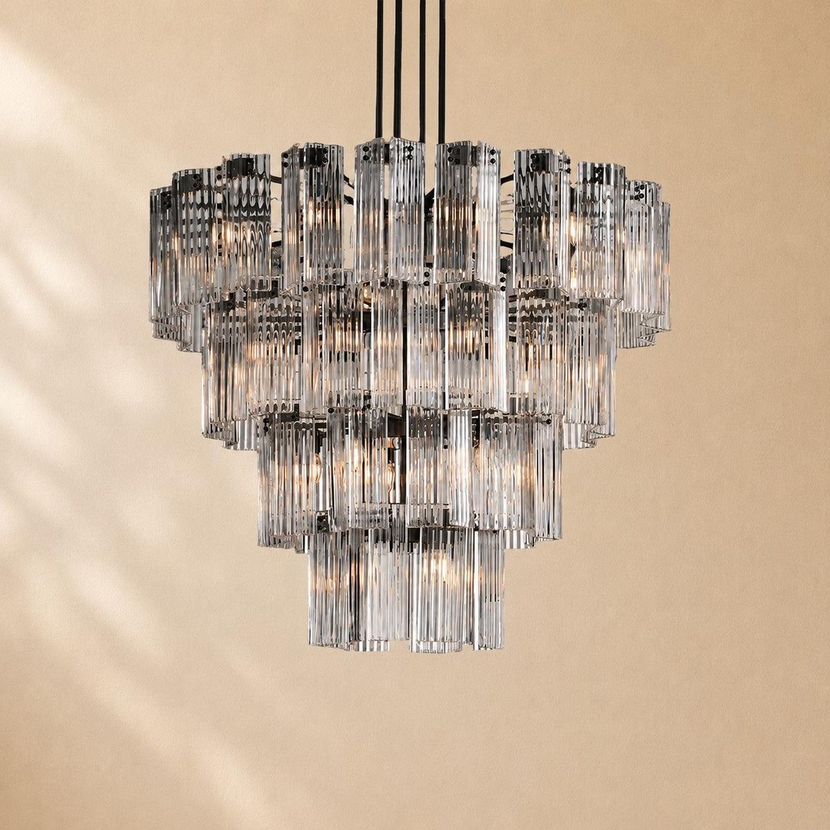 Norris Art Glass Round Chandelier 48"