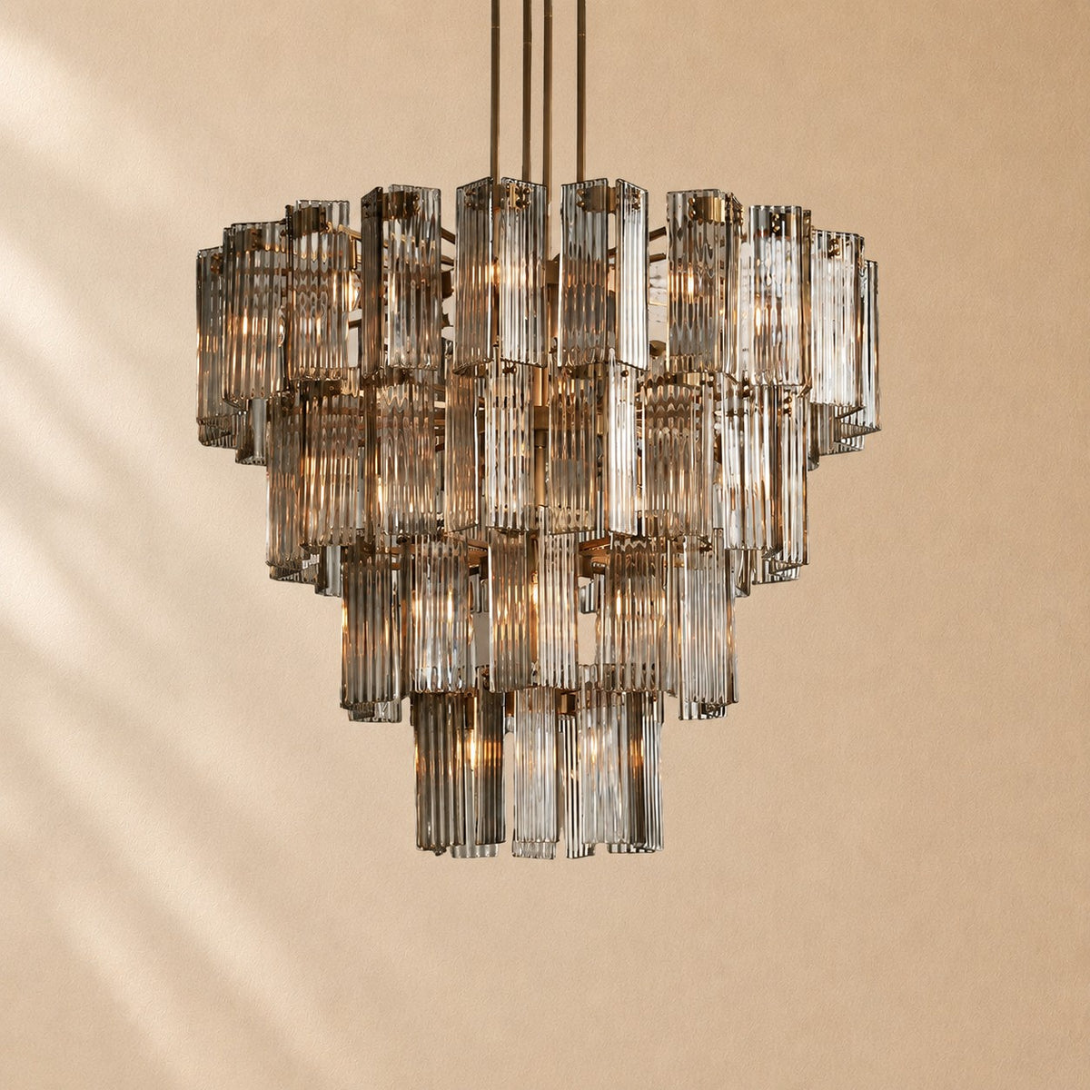 Norris Art Glass Round Chandelier 48"