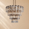 Norris Art Glass Round Chandelier 48"
