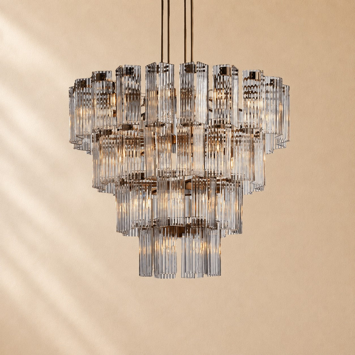 Norris Art Glass Round Chandelier 48"