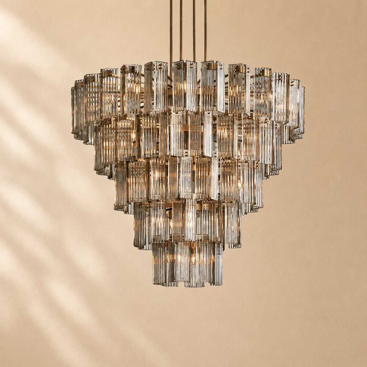 Norris Art Glass Round Chandelier 60"